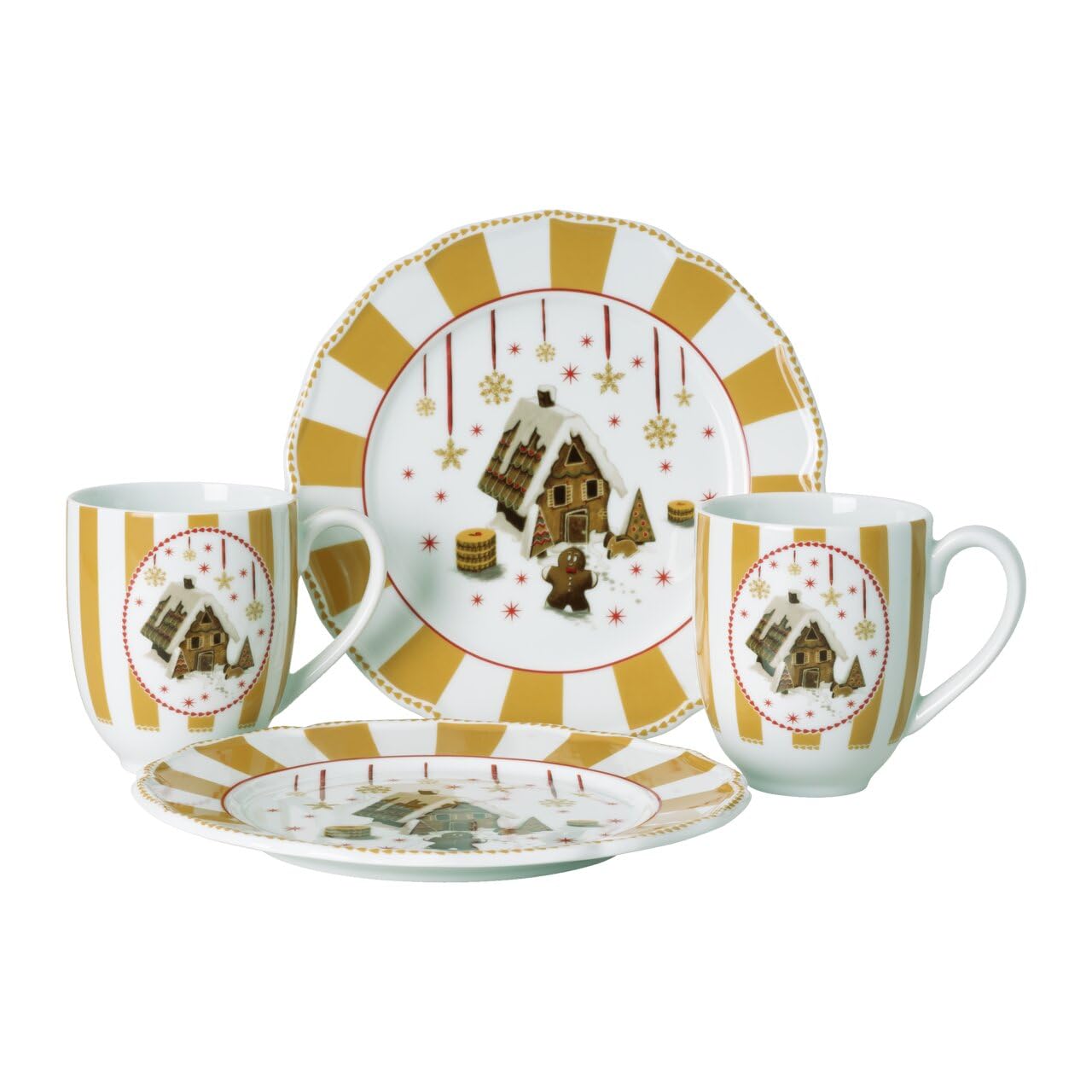 hutschenreuther-christmas-love-set-4tlg-beige-teller-becher-porzellan image 2