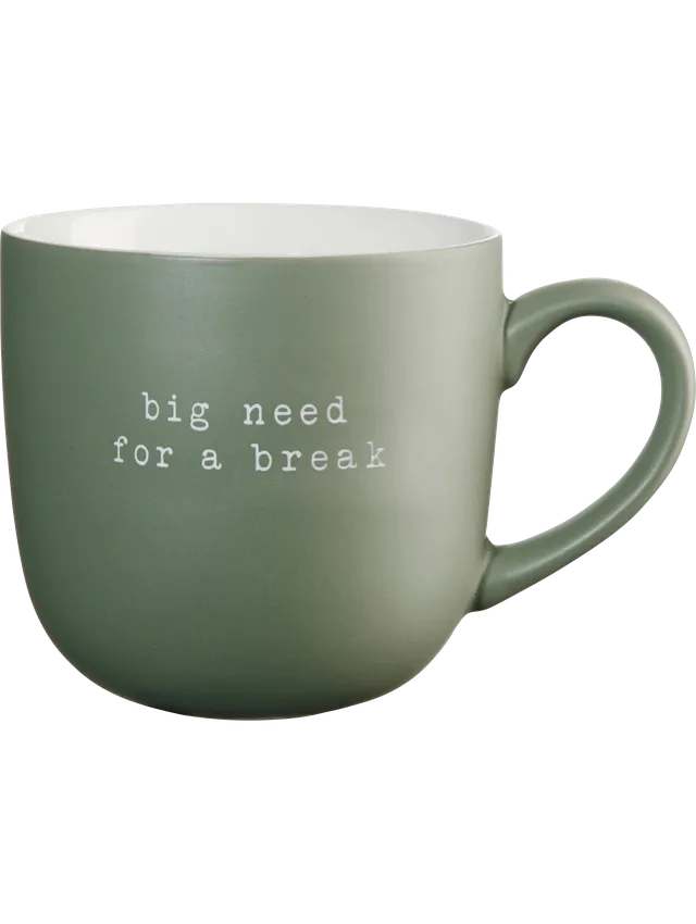 asa-selection-hey-henkelbecher-big-need-for-a-break-tasse-sandgestrahlt image 1