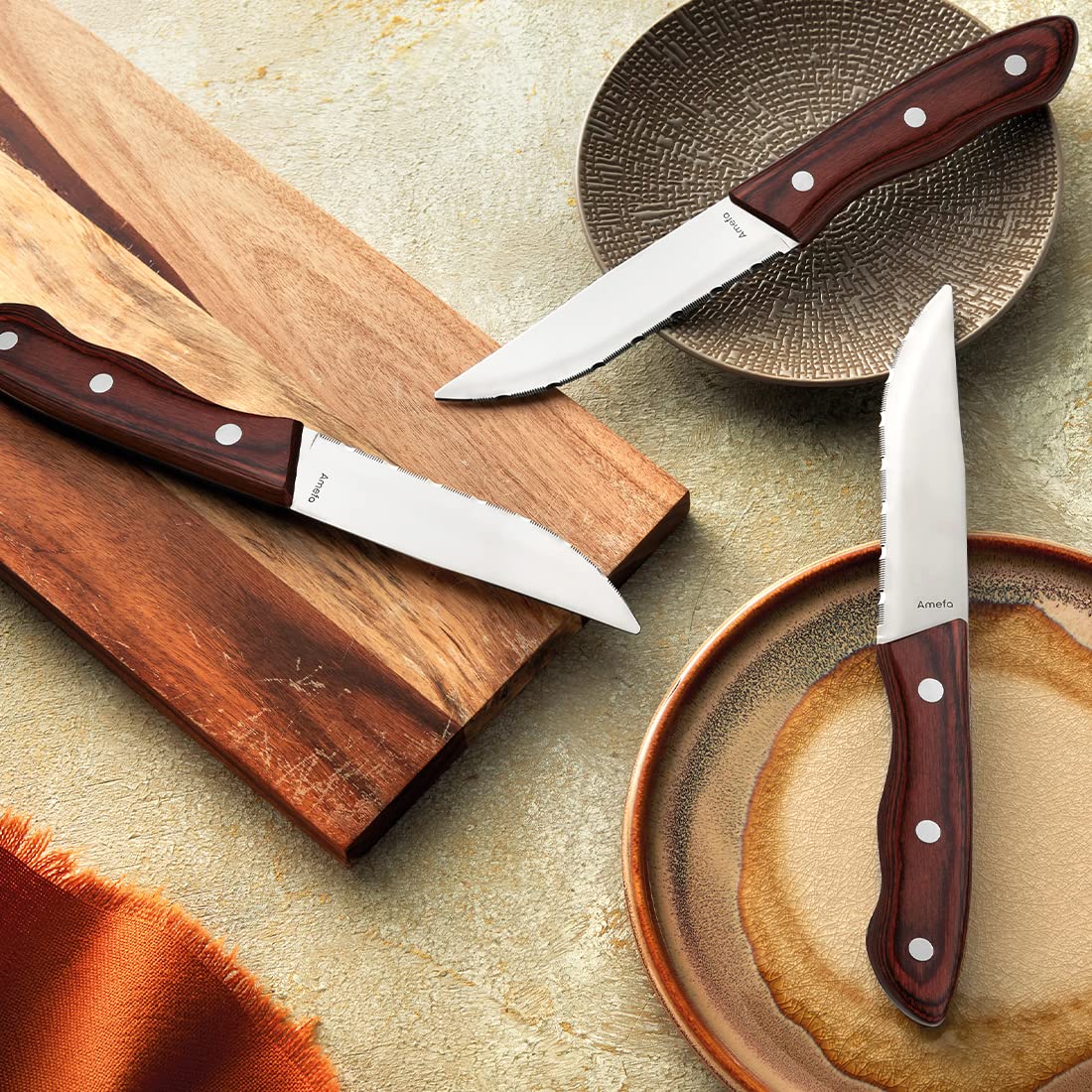 amefa-hercule-steakmesser-set-4-tlg-braun-wellenschliff image 2