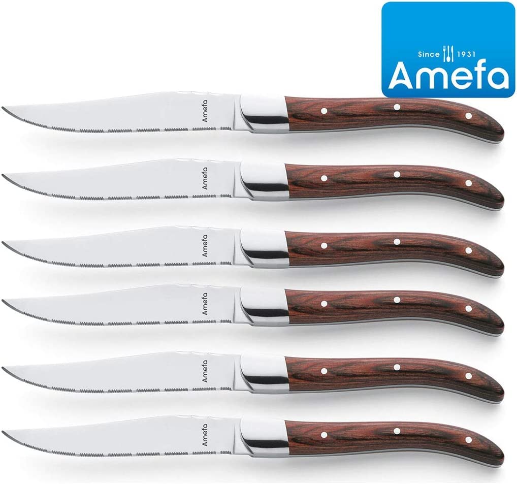 amefa-royal-steak-laguiole-steakmesser-6-teilig-holzgriffe-wellenschliff image 5