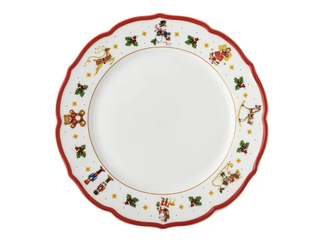 hutschenreuther-happy-wintertime-teller-flach-27-cm-rot-porzellan image 1