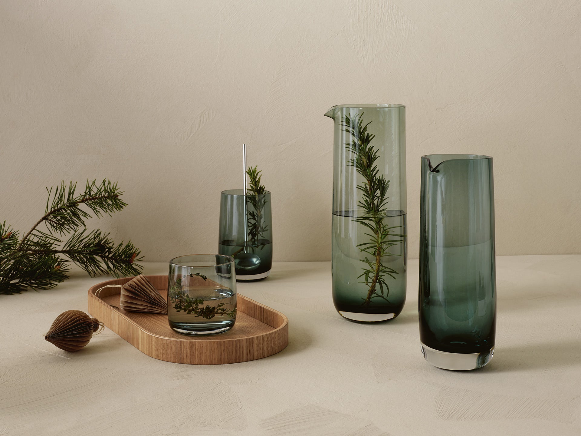 asa-selection-glas-gr-n-tumbler-wasserglas-bauchig image 5