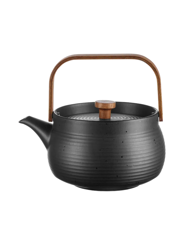 asa-selection-teekanne-black-porzellan-holzgriff-filter image 1