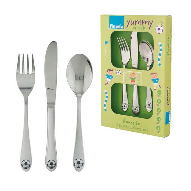 amefa-footie-kinderbesteck-fu-ball-3-teilig-edelstahl image 1