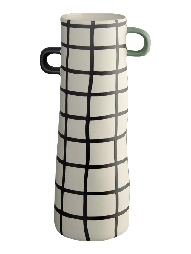 asa-selection-vase-kariert-28-cm-blumenvase-handarbeit image 1