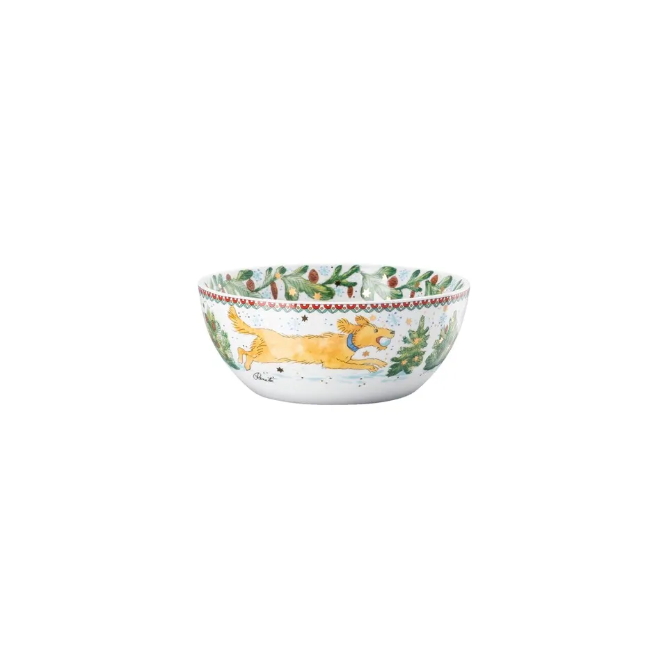 hutschenreuther-weihnachtsspiele-m-slischale-15-cm-0-5-l-rot-beige image 1