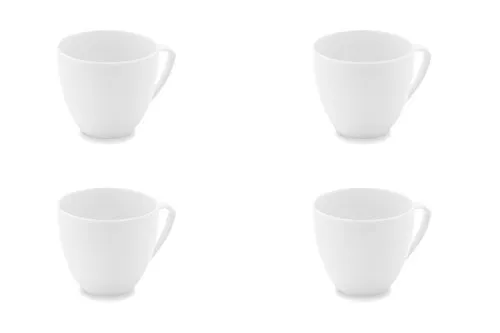 friesland-ecco-kaffee-obertasse-porzellan-4er-set-wei image 1