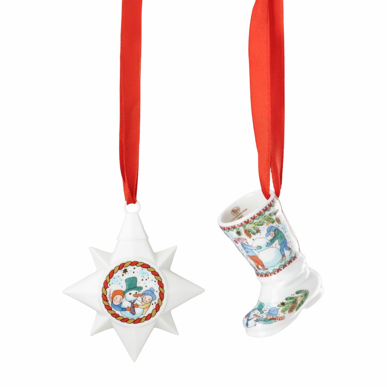 hutschenreuther-weihnachtsspiele-anh-nger-set-mini-stern-stiefel-limitiert image 1