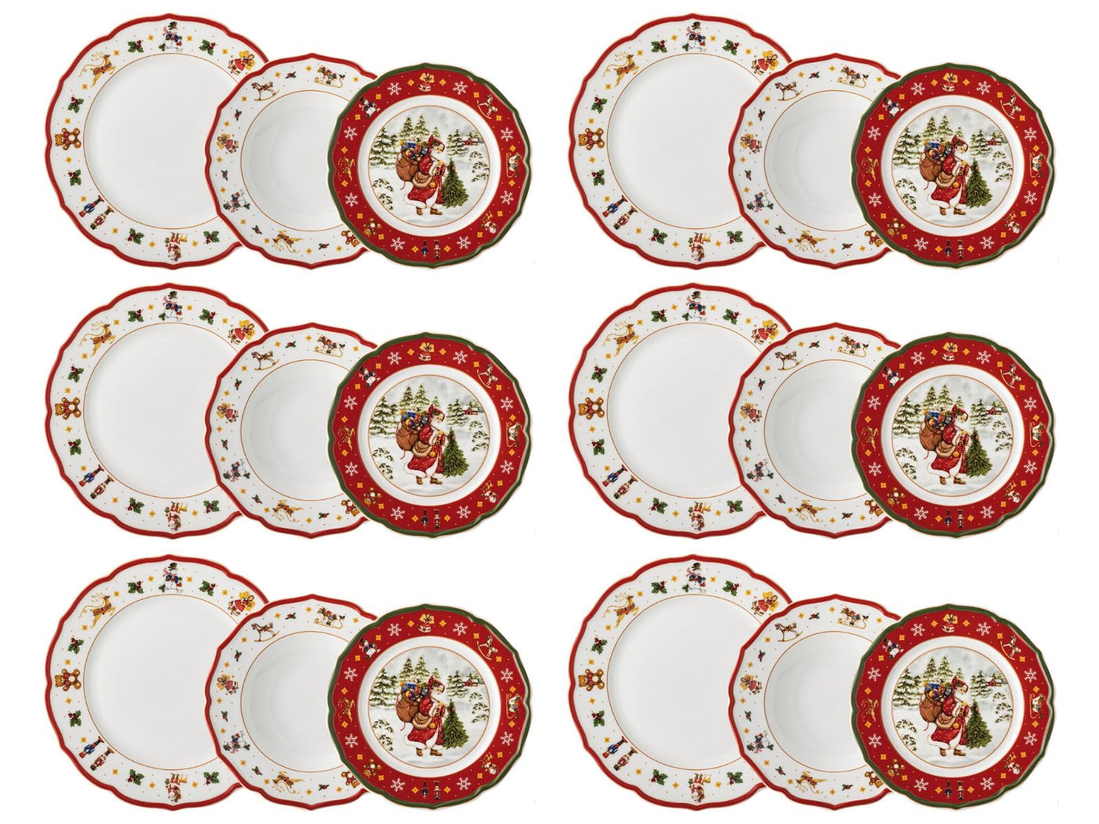 hutschenreuther-happy-wintertime-geschirrset-18-tlg-rot-6-pers image 1