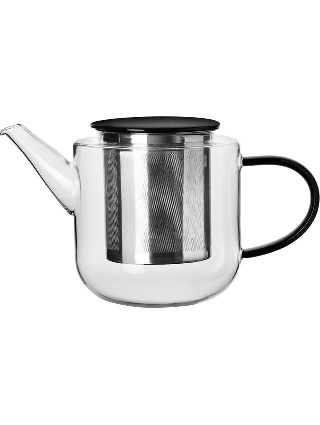 asa-selection-homeware-teekanne-glas-schwarzer-henkel-sieb image 1