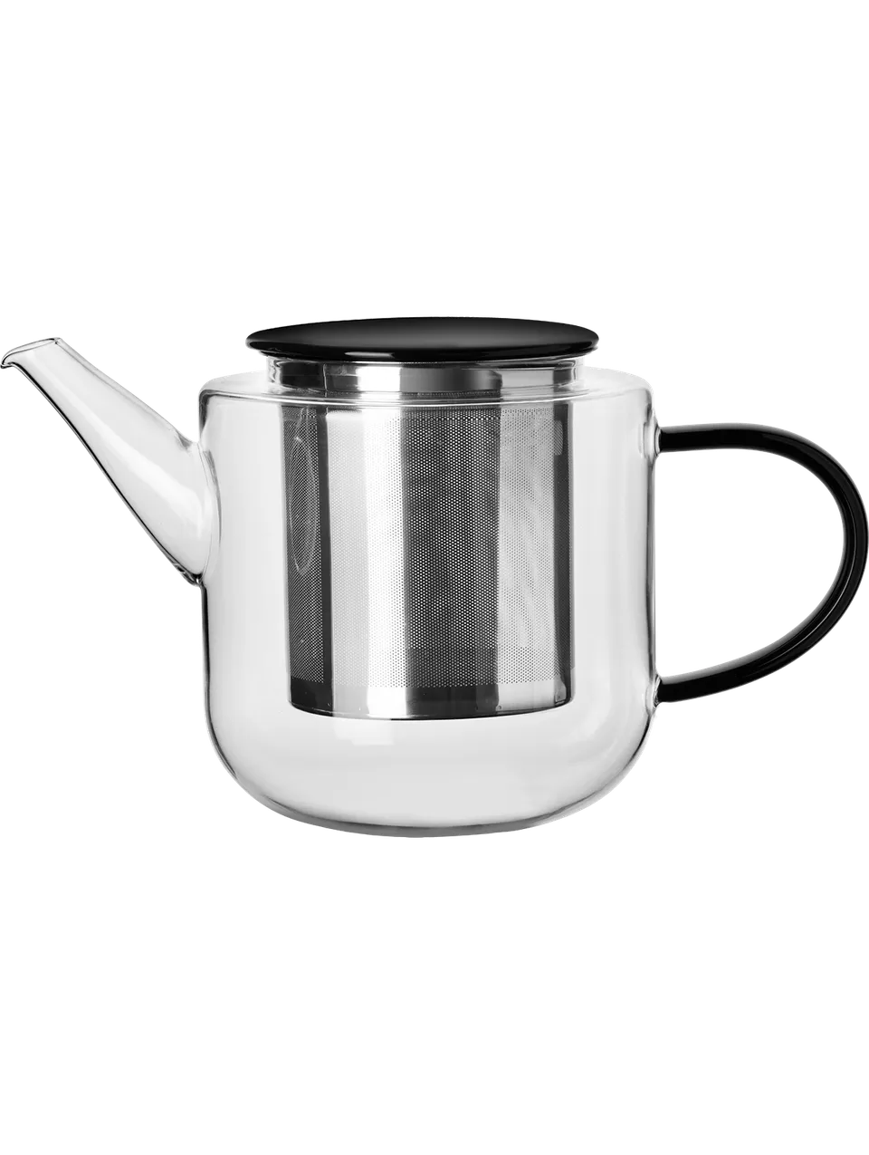asa-selection-homeware-teekanne-glas-schwarzer-henkel-sieb image 1