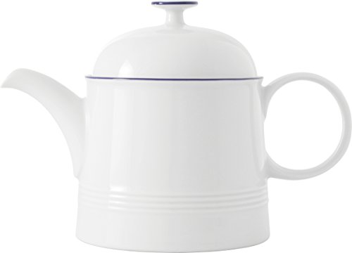 friesland-kleine-brise-teekanne-0-7l-wei-mit-blau-rand image 2