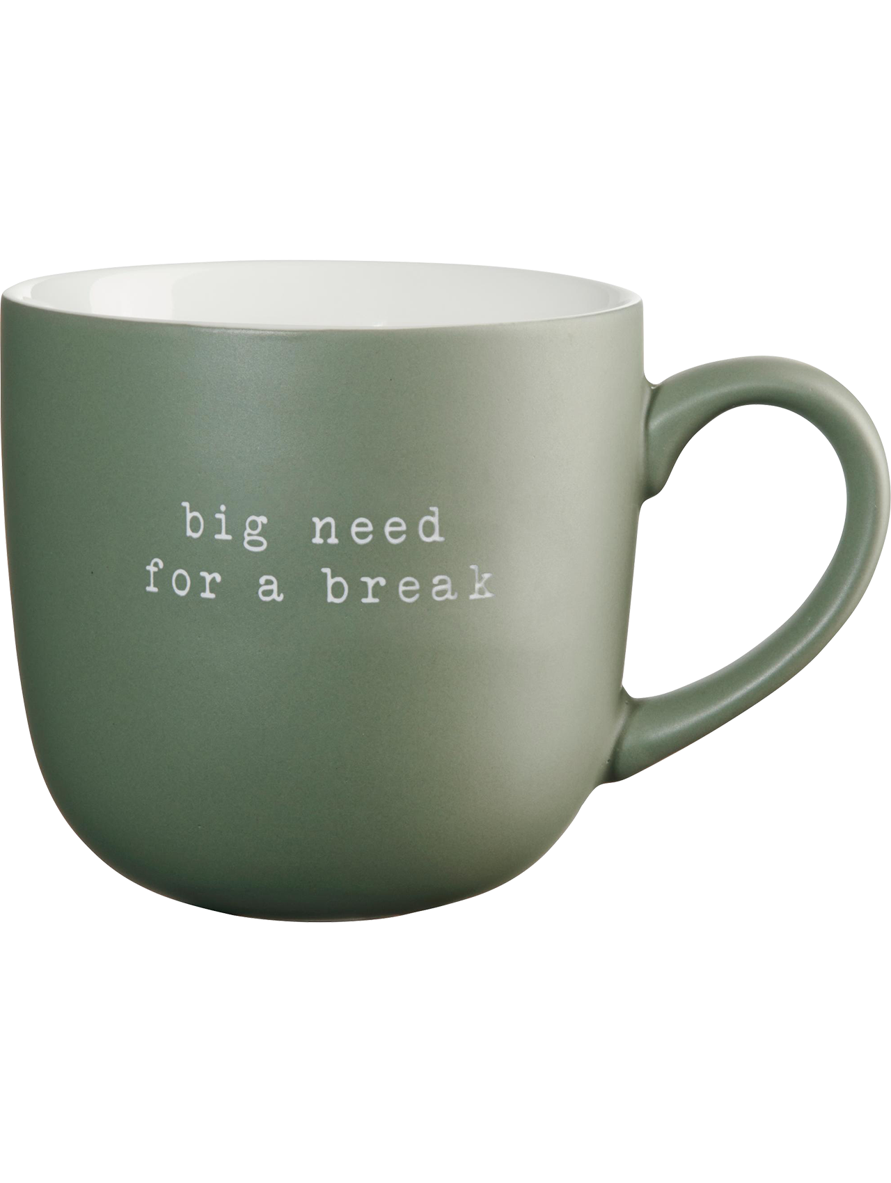 asa-selection-hey-henkelbecher-big-need-for-a-break-tasse-sandgestrahlt image 1