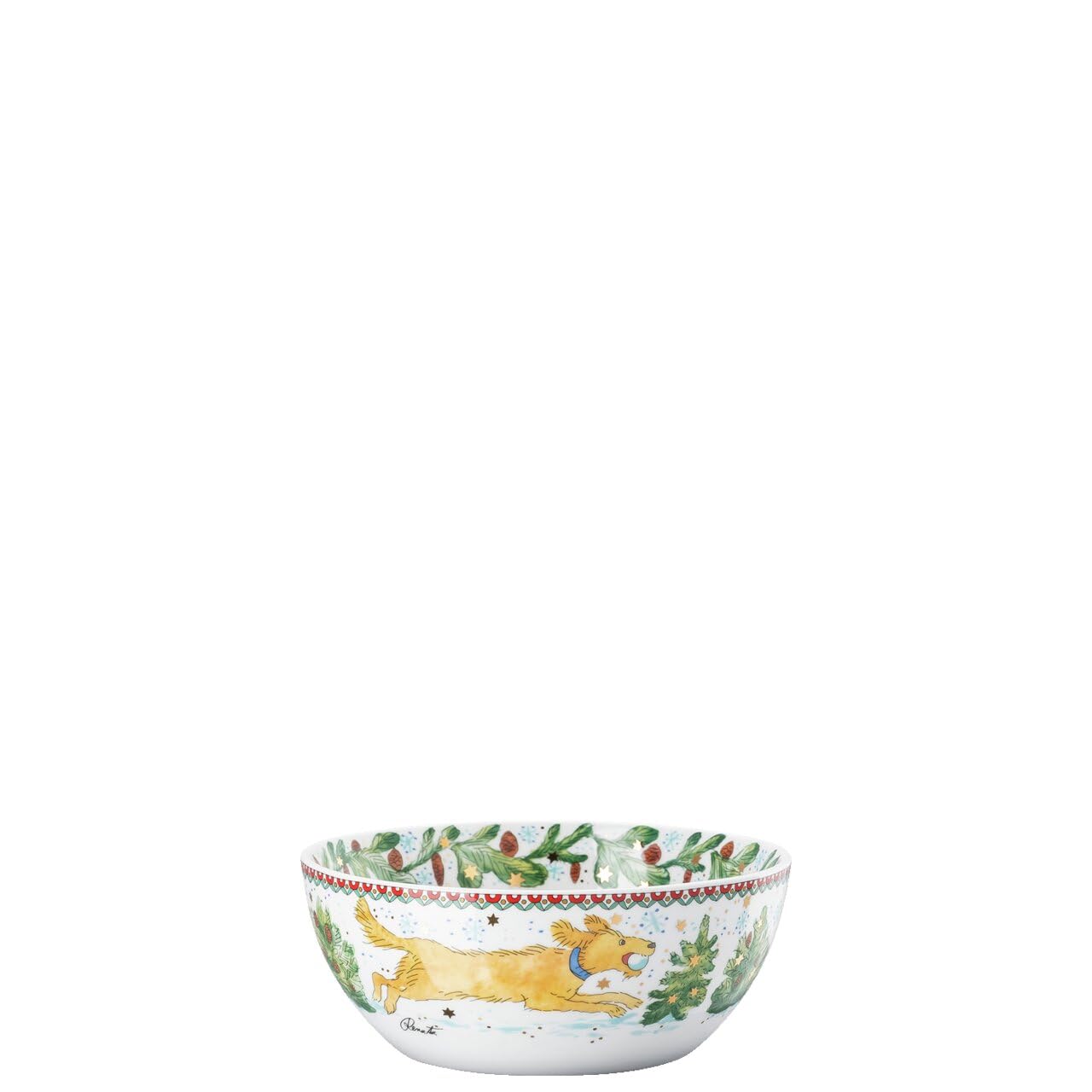 hutschenreuther-weihnachtsspiele-m-slischale-15-cm-0-5-l-rot-beige image 2
