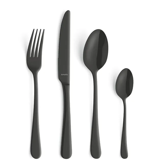 amefa-austin-besteckset-24-tlg-schwarz-6-personen-edelstahl image 1