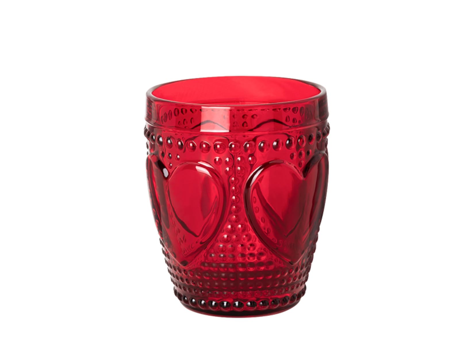 hutschenreuther-christmas-love-glasbecher-10-cm-rot-beige-glas image 1