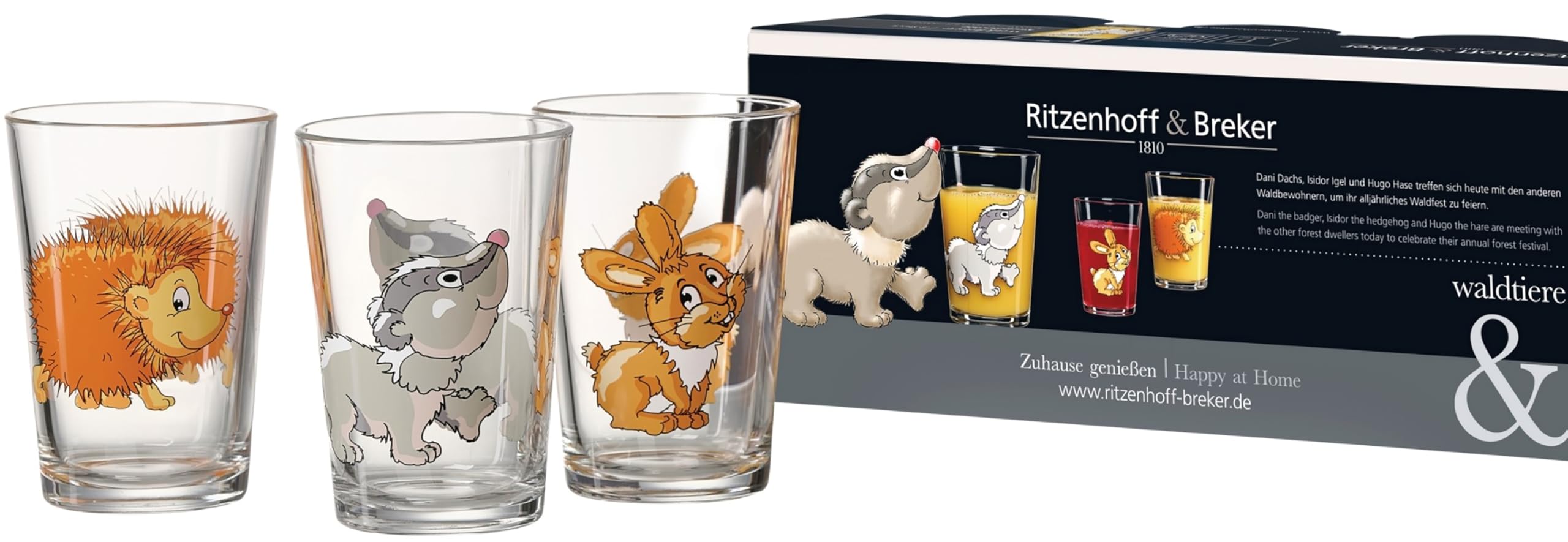 ritzenhoff-breker-waldtiere-kindergl-ser-set-6-tlg-205ml-glas image 4