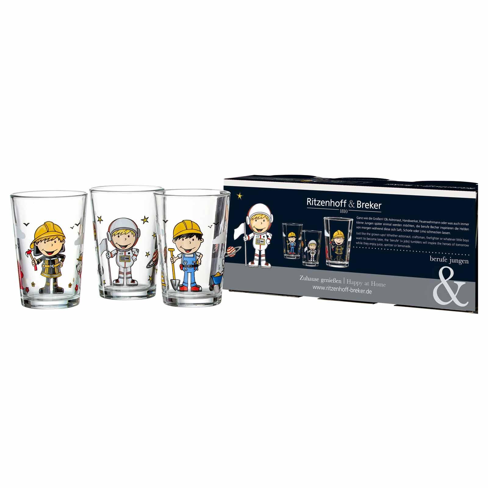 ritzenhoff-breker-kinderglaeser-berufe-jungen-205-ml-3er-set image 3