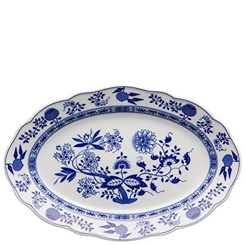 hutschenreuther-blau-zwiebelmuster-platte-35-cm-oval-blau image 2