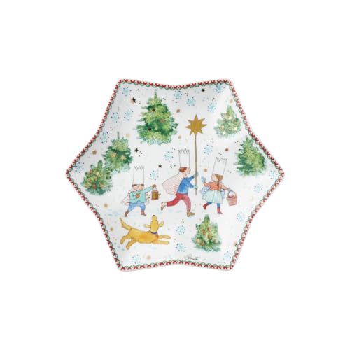 hutschenreuther-weihnachtsspiele-sternschale-24-cm-rot-beige image 5