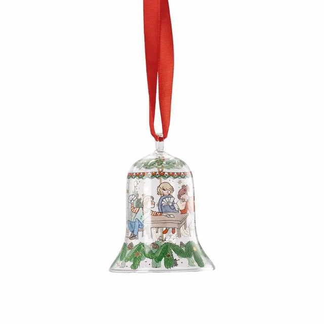hutschenreuther-sammeledition-weihnachten-glasglocke-weihnachtsspiele-7-cm image 1