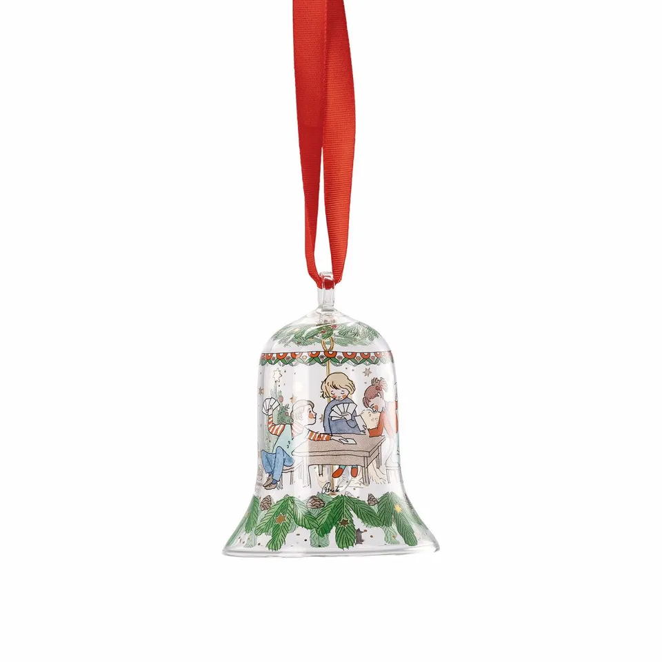 hutschenreuther-sammeledition-weihnachten-glasglocke-weihnachtsspiele-7-cm image 1