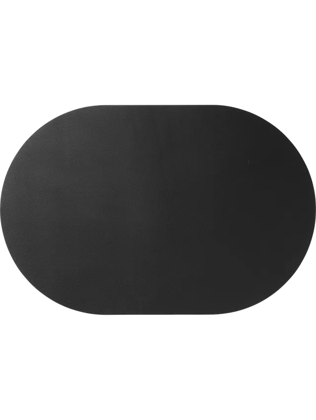 asa-selection-homeware-tischset-oval-black-lederoptik image 1
