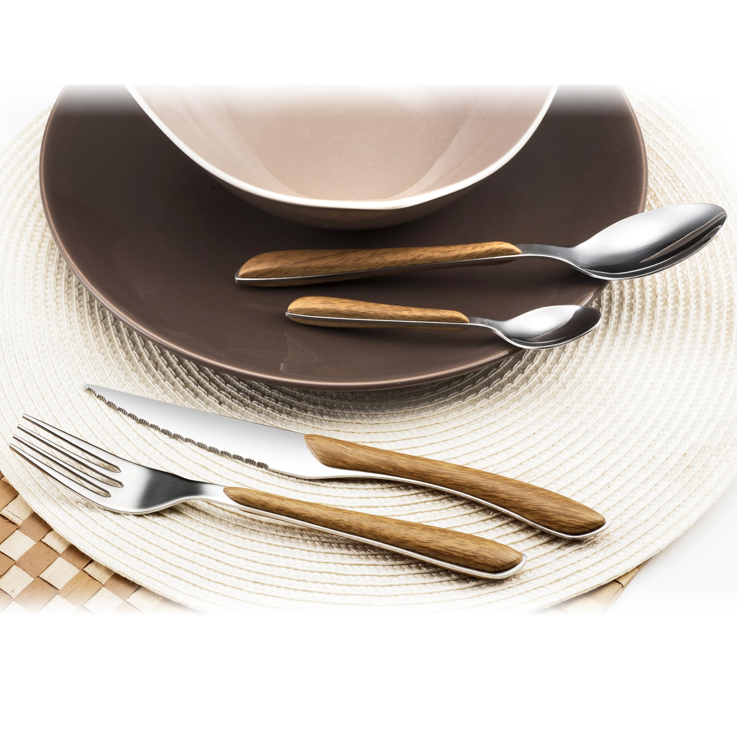 amefa-eclat-nature-besteck-set-24-tlg-braun-holzoptik image 7