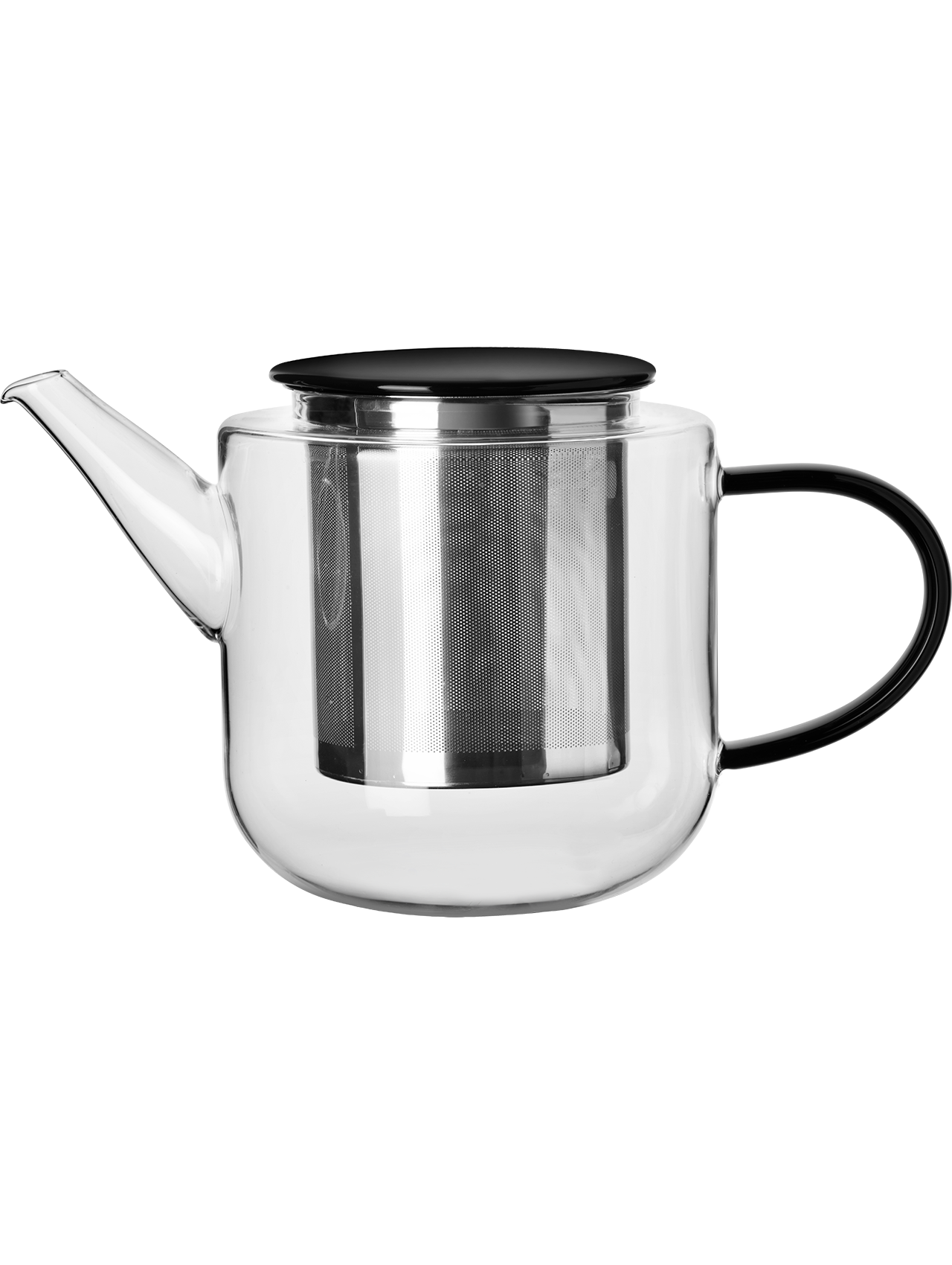 asa-selection-homeware-teekanne-glas-schwarzer-henkel-sieb image 1
