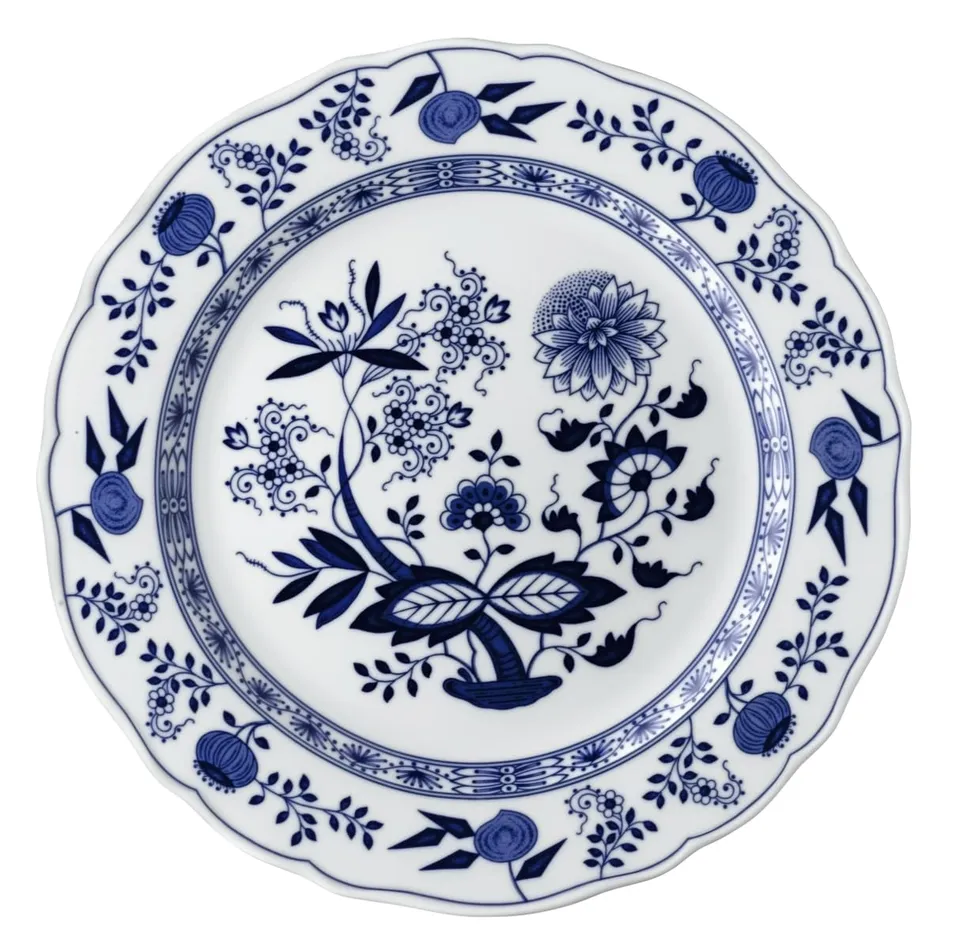hutschenreuther-blau-zwiebelmuster-platzteller-31-cm-mit-fahne image 1