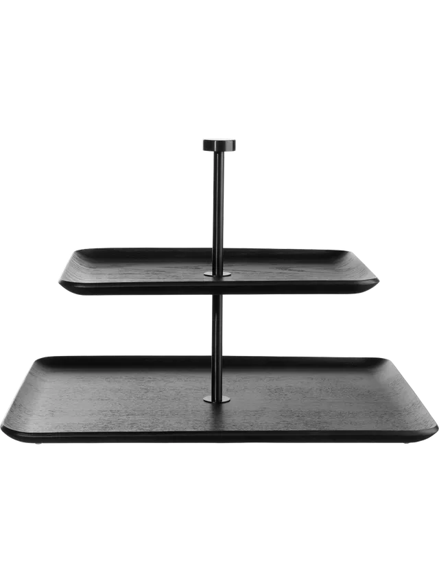 asa-selection-etagere-2-stufig-rechteckig-schwarz-weidenholz image 1