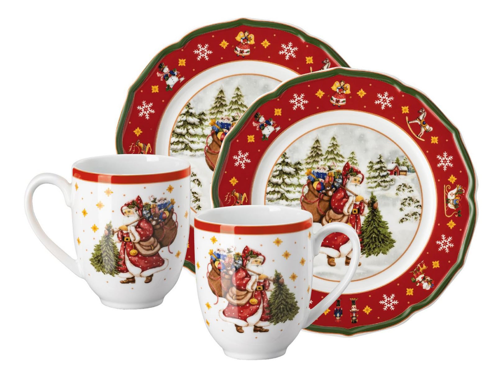 hutschenreuther-happy-wintertime-red-set-4-tlg-porzellan-rot image 1