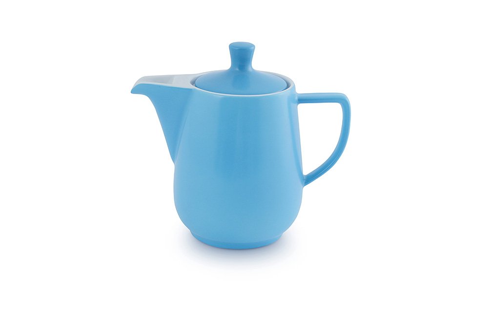 friesland-happymix-kaffeekanne-0-9l-azurblau-porzellan image 1