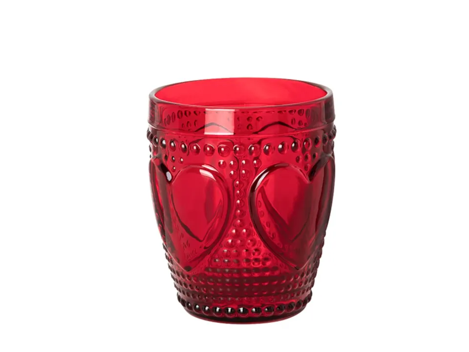 hutschenreuther-christmas-love-glasbecher-10-cm-rot-beige-glas image 1