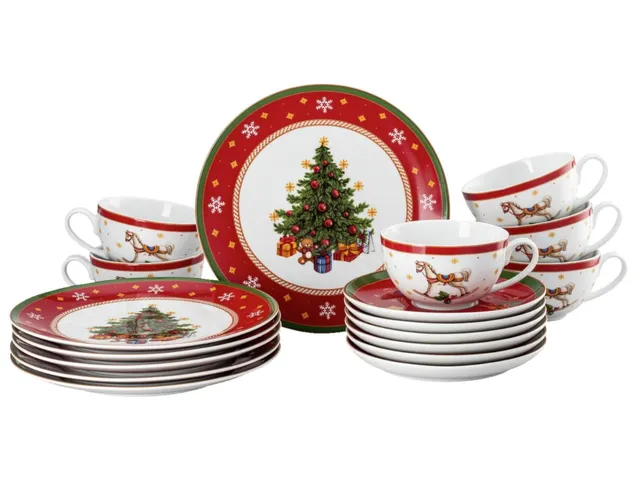 hutschenreuther-happy-wintertime-kaffeeset-18-tlg-rot-gr-n image 1