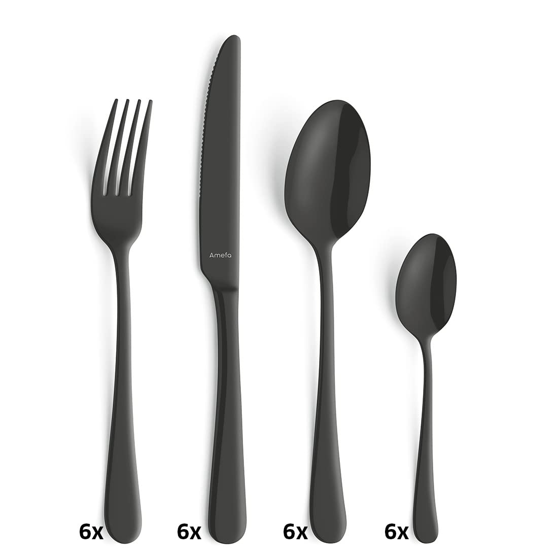 amefa-austin-besteckset-24-tlg-schwarz-6-personen-edelstahl image 2