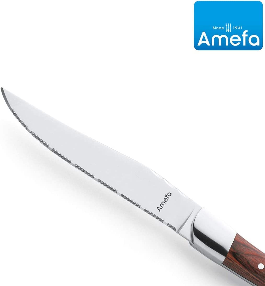 amefa-royal-steak-laguiole-steakmesser-6-teilig-holzgriffe-wellenschliff image 2