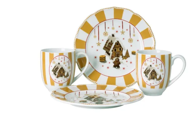 hutschenreuther-christmas-love-set-4tlg-beige-teller-becher-porzellan image 1